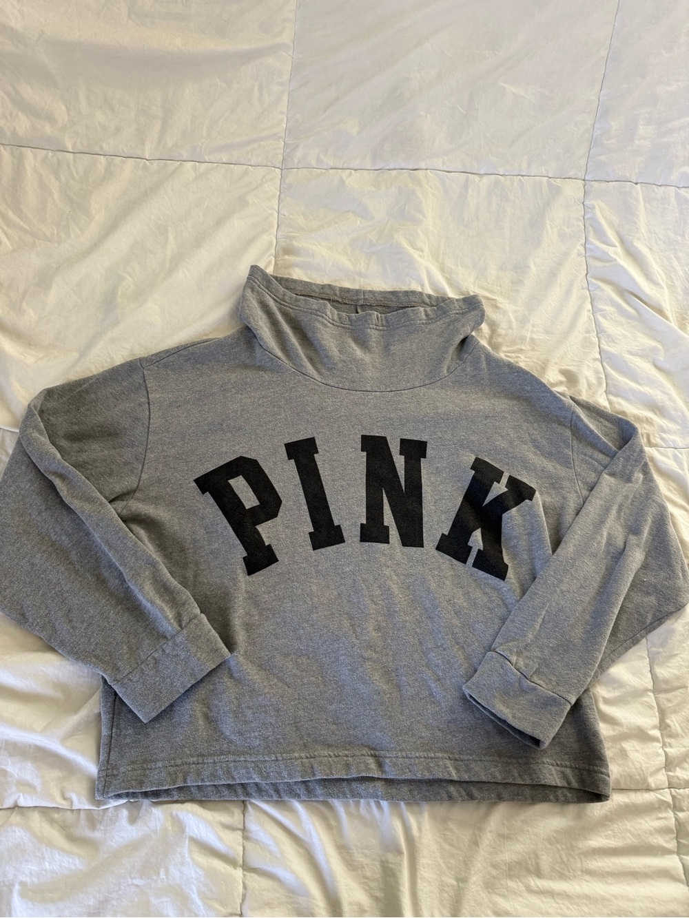 Victoria's Secret PINK Gray Turtleneck Sweatshirt